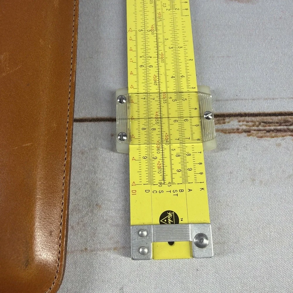 Vintage Pickett N1010-ES Trig Slide Rule With Storage Case Used
